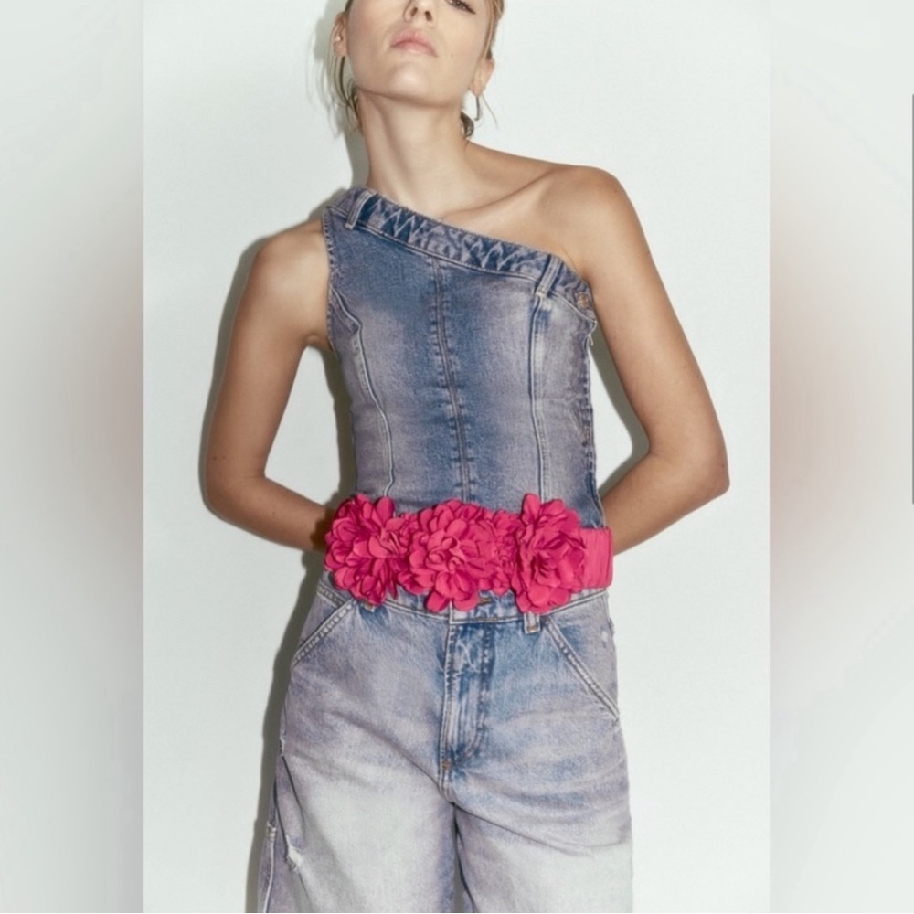 FABRIC FLOWER BELT 32 (US 32) | FUCHSIA
REF. 0653/085